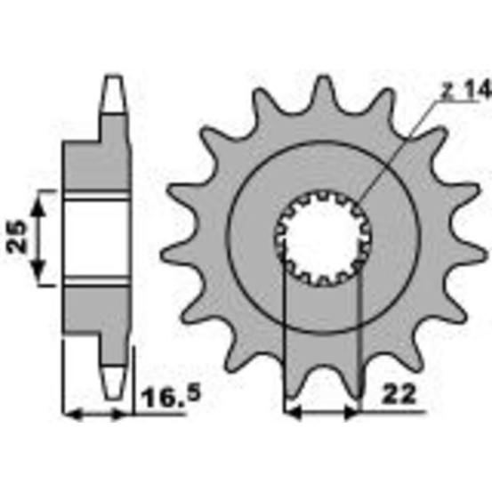 Pignon Acier PBR DUCATI 749 à 1200cc