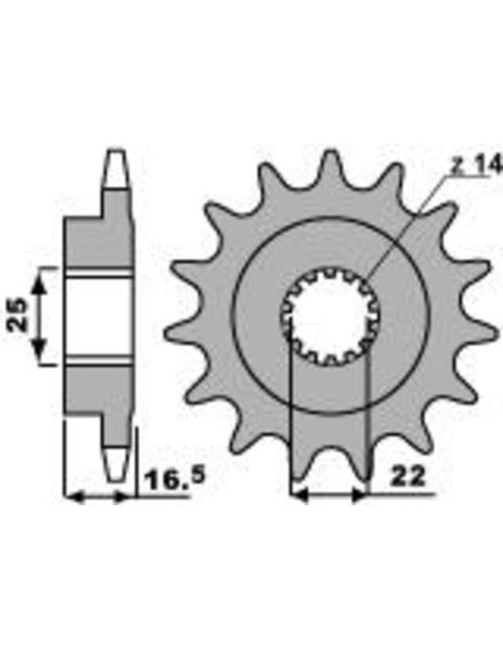 Pignon Acier PBR DUCATI 749 à 1200cc