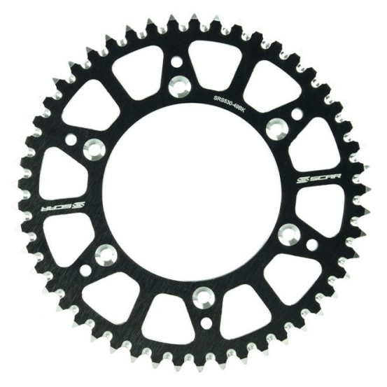 Couronne SCAR alu ultra-light anti boue - BETA RR pas 520 Noir