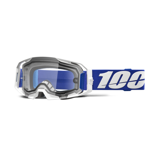Masque cross 100% Armatic Enduro Moto Bleu - Ecran Clair