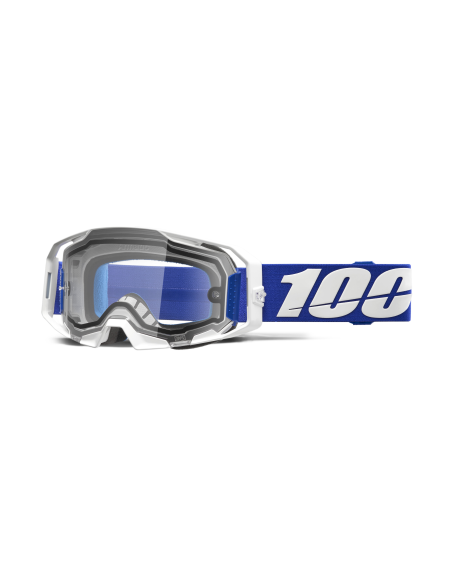 Masque cross 100% Armatic Enduro Moto Bleu - Ecran Clair
