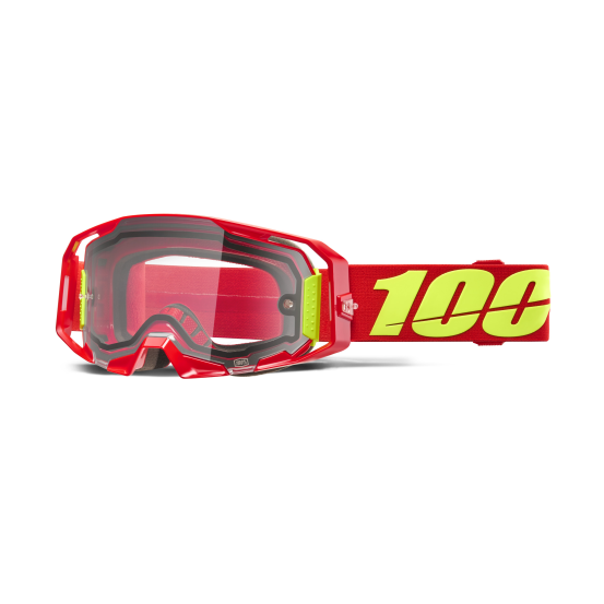 Masque cross 100% Armatic Enduro Moto Rouge - Ecran Clair