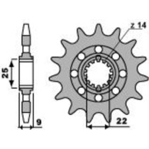 Pignon Acier PBR BENELLI 900 à 1130cc
