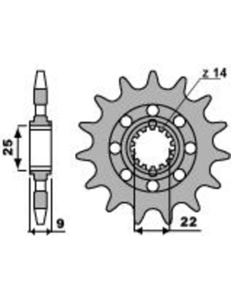 Pignon Acier PBR BENELLI 900 à 1130cc