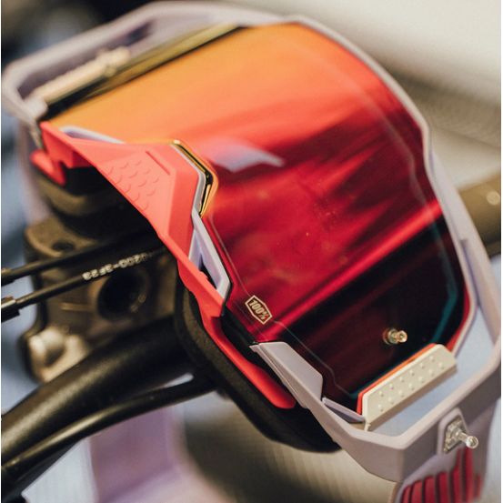 Masque cross 100% Armega Fausto - Ecran Iridium Rouge