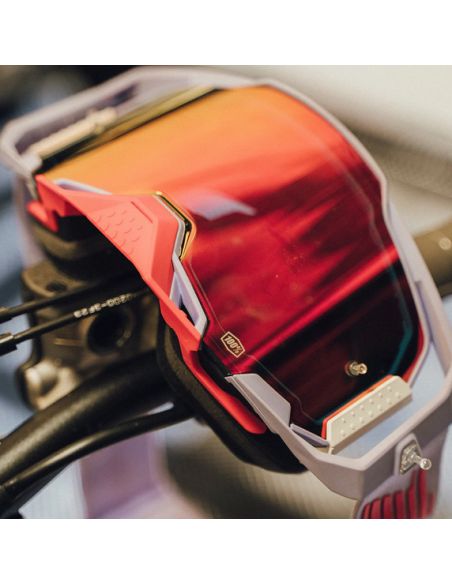 Masque cross 100% Armega Fausto - Ecran Iridium Rouge