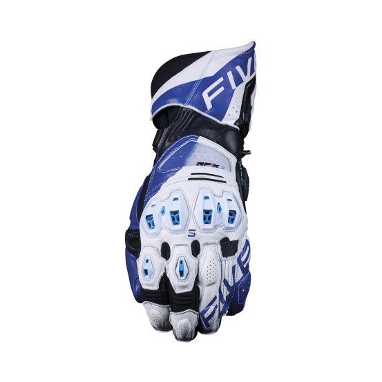 Gants moto Five RFX1 Evo - Blanc Bleu