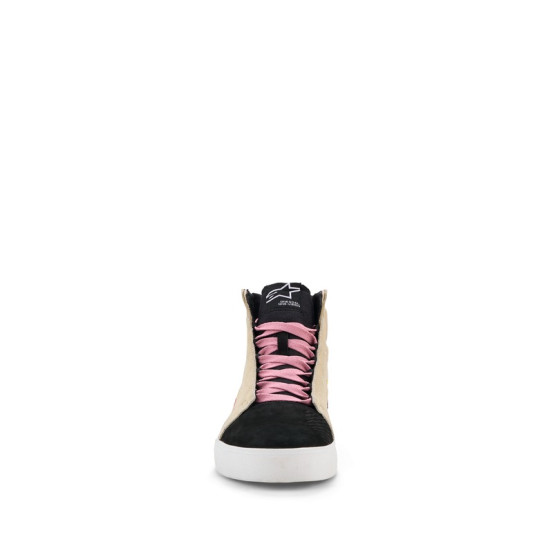 Baskets moto Alpinestars Ride-63 Canvas - Beige Noir Blanc