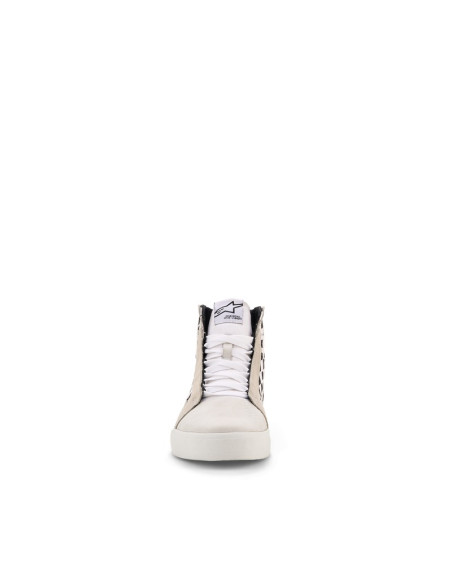 Baskets moto Alpinestars Ride-63 Canvas - Blanc Noir Damier