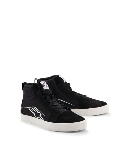 Baskets moto Alpinestars Ride-63 Canvas - Noir Blanc