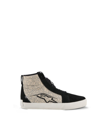 Baskets moto Alpinestars Ride-63 Canvas - Noir Gris Blanc
