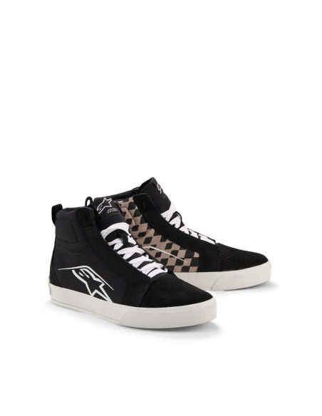 Baskets moto Alpinestars Ride-63 Canvas - Noir Gris Damier