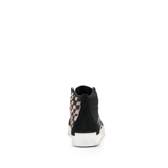 Baskets moto Alpinestars Ride-63 Canvas - Noir Gris Damier