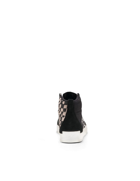 Baskets moto Alpinestars Ride-63 Canvas - Noir Gris Damier
