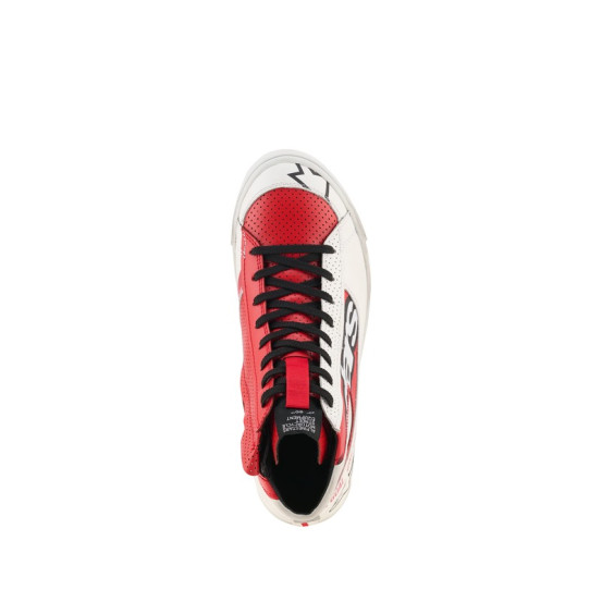 Baskets moto Alpinestars Stated Flair - Blanc Rouge vif
