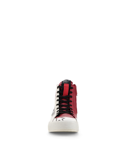 Baskets moto femme Alpinestars Stella Stated Flair - Blanc Rouge Rio