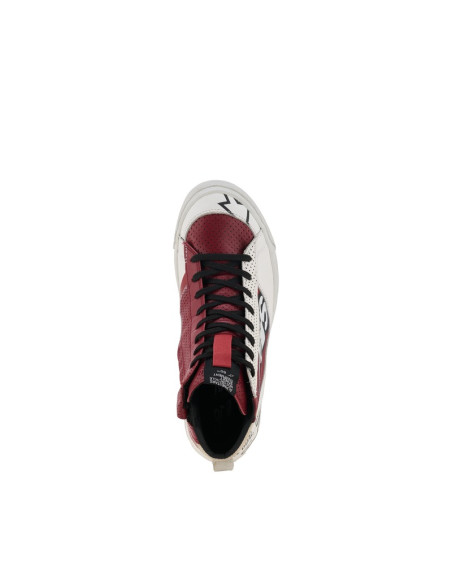 Baskets moto femme Alpinestars Stella Stated Flair - Blanc Rouge Rio
