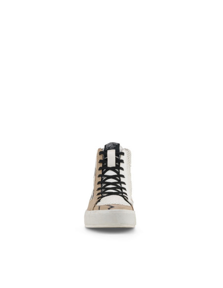 Baskets moto femme Alpinestars Stella Stated Flair - Gris Blanc