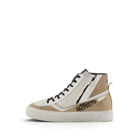 Baskets moto femme Alpinestars Stella Stated Flair - Gris Blanc