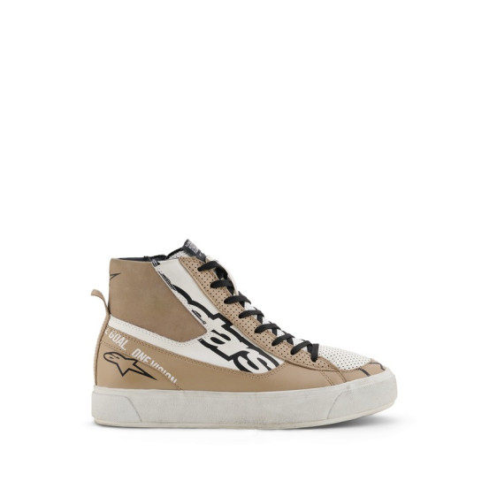 Baskets moto femme Alpinestars Stella Stated Flair - Gris Blanc