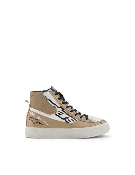 Baskets moto femme Alpinestars Stella Stated Flair - Gris Blanc