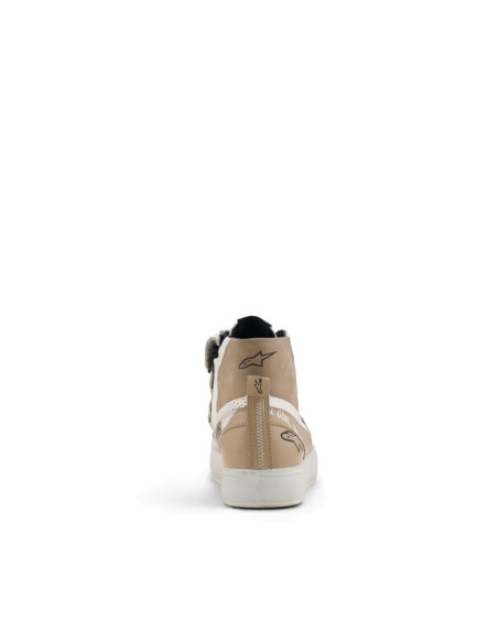 Baskets moto femme Alpinestars Stella Stated Flair - Gris Blanc