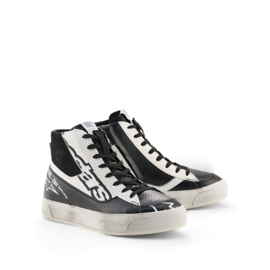 Baskets moto femme Alpinestars Stella Stated Flair - Noir Blanc