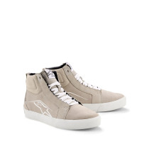 Baskets moto cuir Alpinestars Ride-63 - Blanc Beige