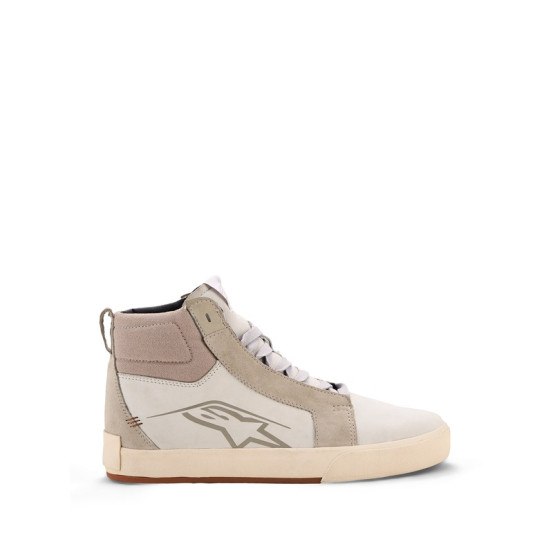 Baskets moto cuir Alpinestars Ride-63 - Blanc Gris