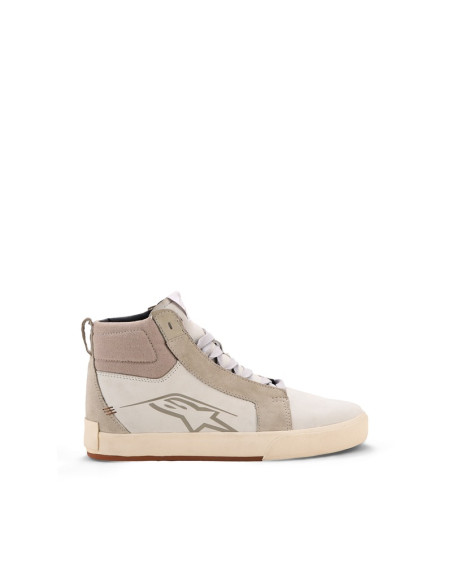Baskets moto cuir Alpinestars Ride-63 - Blanc Gris