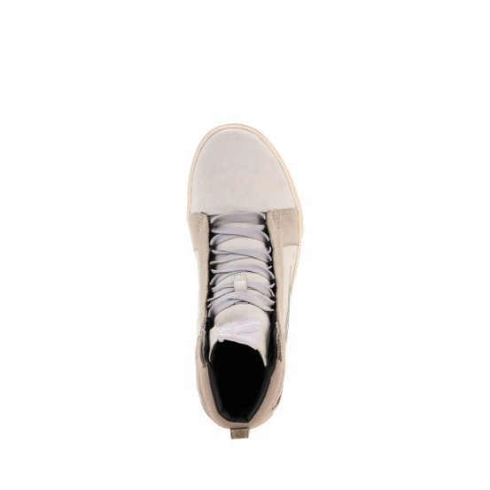 Baskets moto cuir Alpinestars Ride-63 - Blanc Gris
