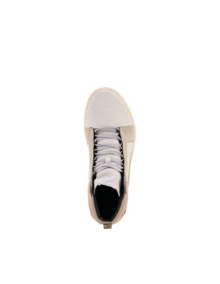 Baskets moto cuir Alpinestars Ride-63 - Blanc Gris