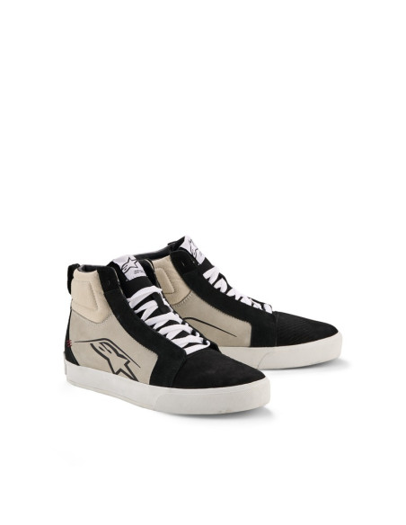 Baskets moto cuir Alpinestars Ride-63 - Noir Gris Blanc