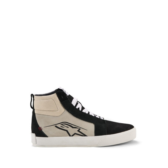 Baskets moto cuir Alpinestars Ride-63 - Noir Gris Blanc
