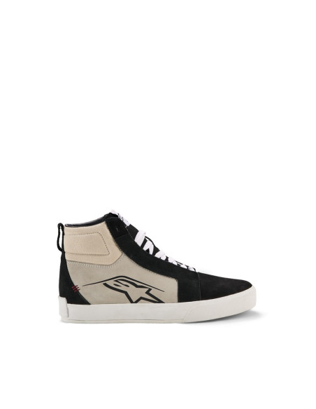 Baskets moto cuir Alpinestars Ride-63 - Noir Gris Blanc