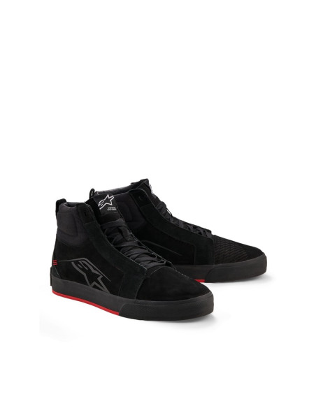 Baskets moto cuir Alpinestars Ride-63 - Noir Rouge vif