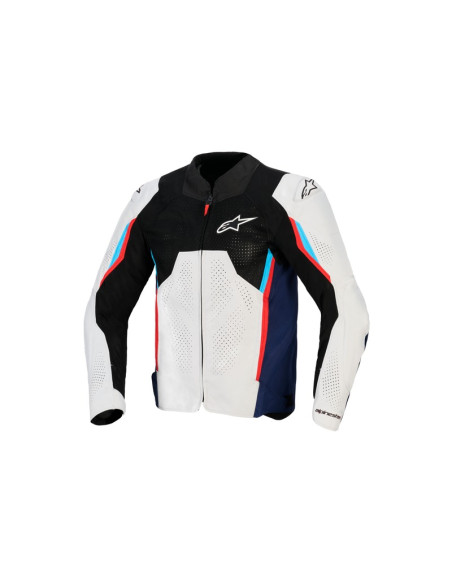 Blouson Alpinestars AST V3 Air - Argent Bleu Rouge