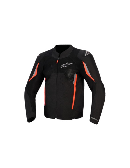 Blouson Alpinestars AST V3 Air - Noir Gris foncé Rouge Fluo