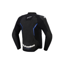 Blouson moto cuir Alpinestars GP Force V2 Airflow - Noir Bleu Métallisé 2