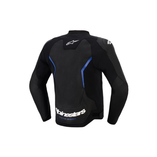 Blouson moto cuir Alpinestars GP Force V2 Airflow - Noir Bleu Métallisé
