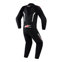 Combinaison moto 2 pièces cuir Alpinestars GP Force V2 - Noir Blanc Rouge Fluo 2