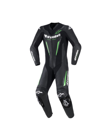 Combinaison moto intégrale cuir Alpinestars GP Force V2 - Noir Vert