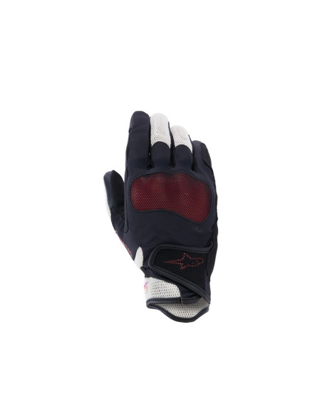 Gants moto femme Alpinestars Stella Mogress Airflow - Noir Écru Corail