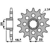 Pignon Acier PBR DUCATI 848 à 1198cc