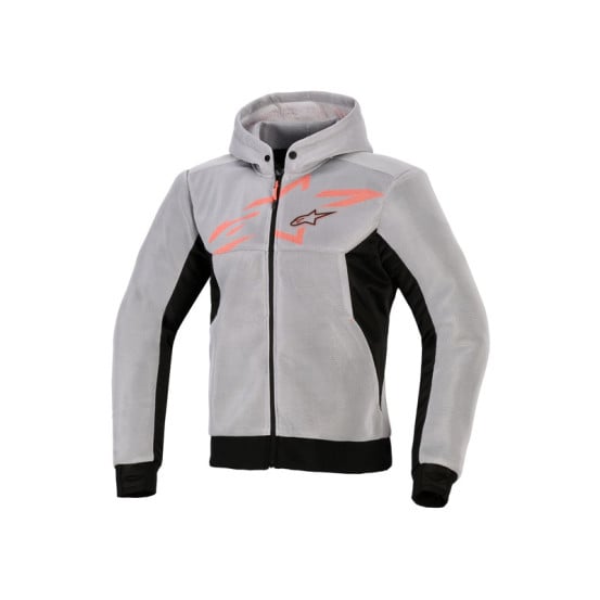 Sweat moto Alpinestars Chrome Superairflow - Noir Gris Rouge Fluo