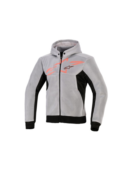 Sweat moto Alpinestars Chrome Superairflow - Noir Gris Rouge Fluo