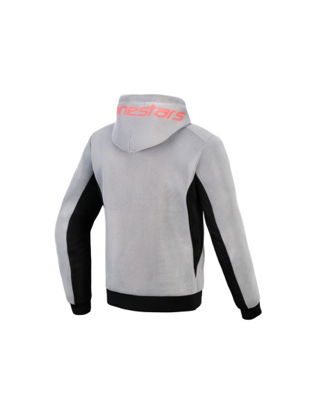 Sweat moto Alpinestars Chrome Superairflow - Noir Gris Rouge Fluo