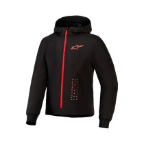 Sweat moto Alpinestars Radium Tech - Noir Rouge vif