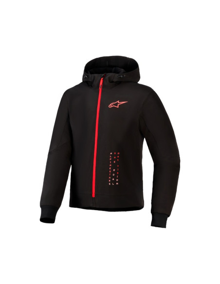 Sweat moto Alpinestars Radium Tech - Noir Rouge vif