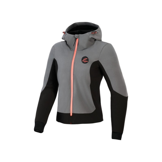 Sweat moto femme Alpinestars Stella Radium Tech - Gris Noir